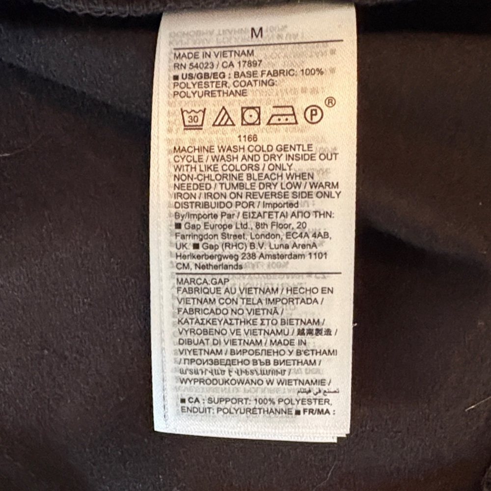 Gap Black Leather Button-Up Jacket - image 3